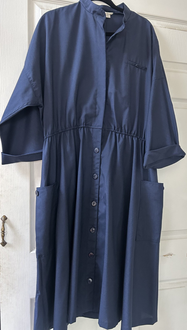 Women chore Laverne Shirley Dress 14 utility minimal Lagenlook Modest workwear